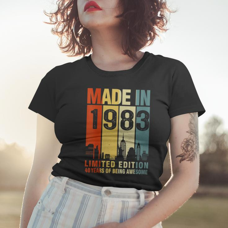 Womens Made In 1983 Limited Edition 40 Years Of Being Awesome Women T-shirt Gifts for Her