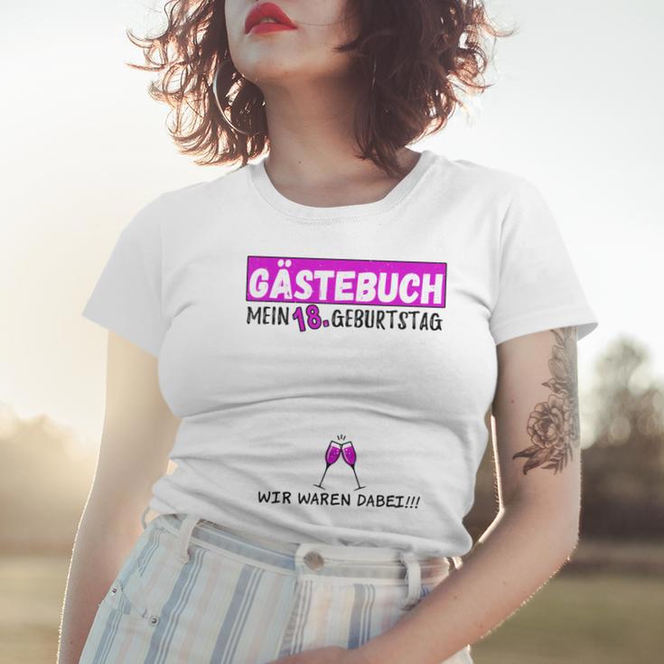 18 Geburtstag Gästebuch 18 Jahre Geburtstagsgeschenk Gast Frauen Tshirt Geschenke für Sie