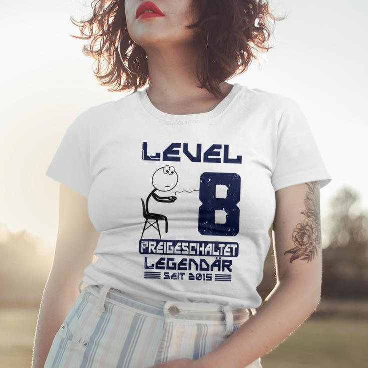 8 Jahre Level 8 Freigeschaltet Legendar Frauen Tshirt Geschenke für Sie