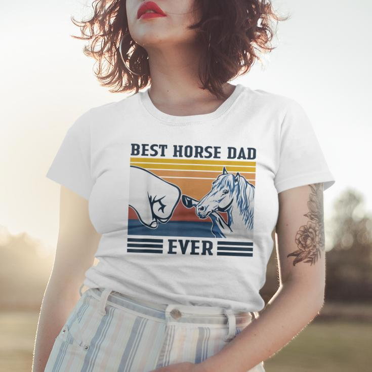Best Horse Dad Ever Funny Horse Lover Vintage Fathers Day Women T-shirt Gifts for Her