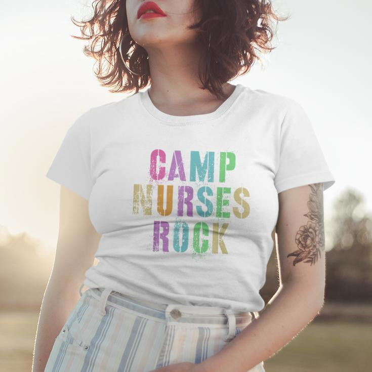 Camp Nurses Rocks Funny Camping Medical Crew Women T-shirt Gifts for Her