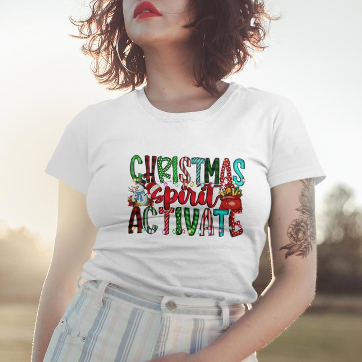 Christmas Spirit Activate Funny Christmas Xmas Women T-shirt Gifts for Her