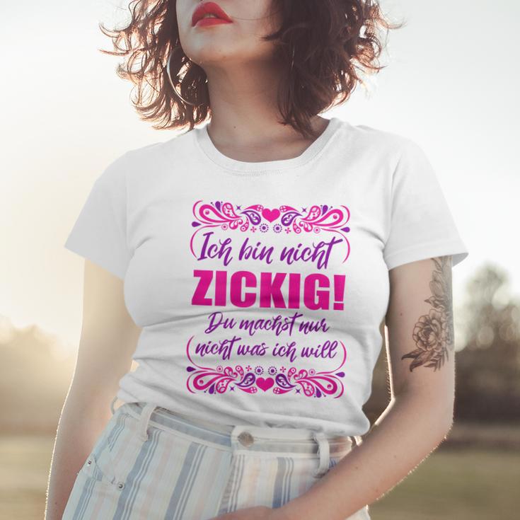 Damen Ich Bin Nicht Zickig Frauen Tshirt, Lustige Sprüche für Frauen Geschenke für Sie