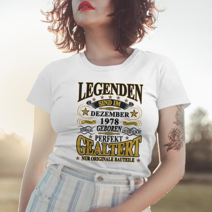 Dezember 1978 Legenden Frauen Tshirt, 45. Geburtstag Lustiges Tee Geschenke für Sie