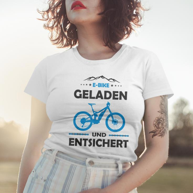 E-Mtb Geladen Und Entsichert E-Bike Frauen Tshirt Geschenke für Sie