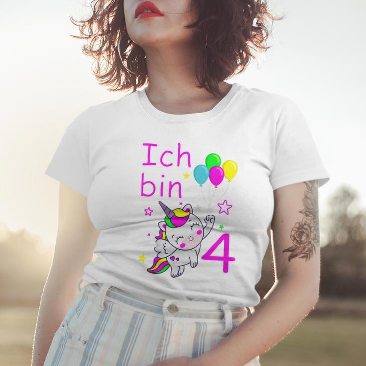 Einhorn Frauen Tshirt für Mädchen 4 Jahre, Zauberhaftes Einhorn-Motiv Geschenke für Sie