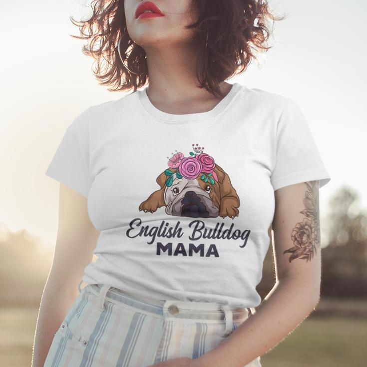 Englische Bulldogge Hunde Mama Bully Mom Geschenkidee Frauen Tshirt Geschenke für Sie