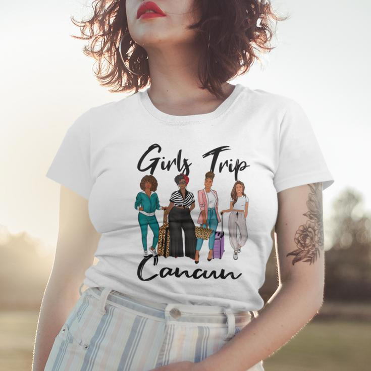 Girls Trip Cancun For Melanin Afro Black Vacation Women Women T-shirt Gifts for Her
