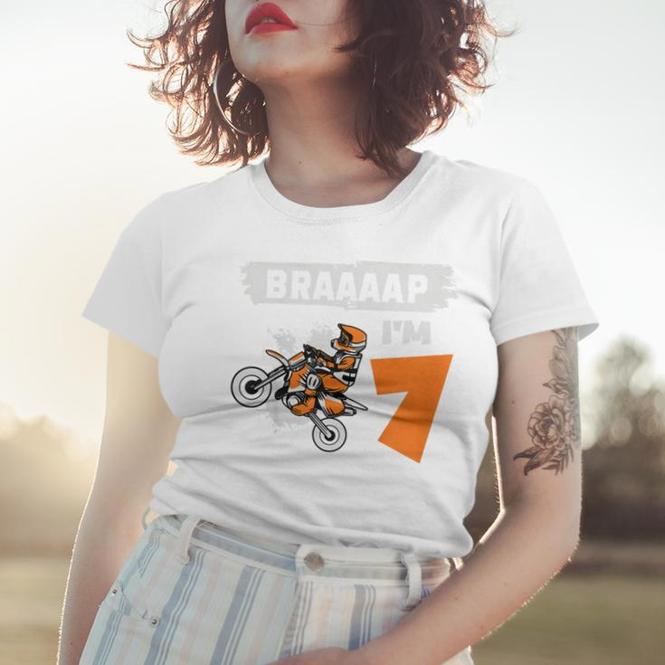 Kinder Braaaap Im 7 Dirt Bike Motocross 7 Geburtstag Frauen Tshirt Geschenke für Sie