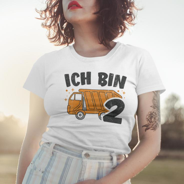 Kinder Müllauto Frauen Tshirt 2. Geburtstag, Müllabfuhr Design für Jungen Geschenke für Sie