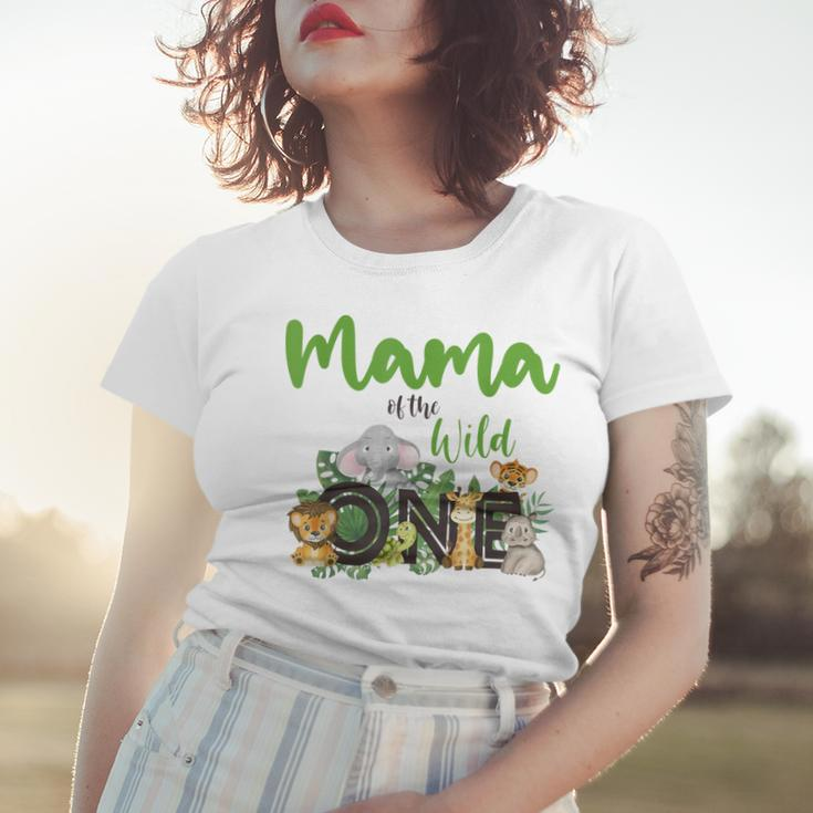 Mama Of The Wild One Zoo Birthday Safari Jungle Animal Mom Women T-shirt Gifts for Her