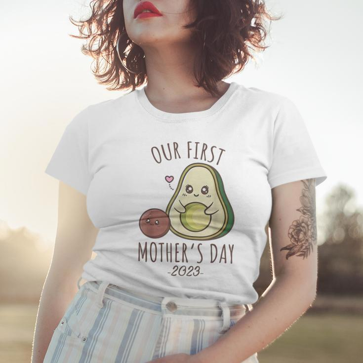 Our First Mothers Day 2023 Cute Avocado Mom Women T-shirt Gifts for Her