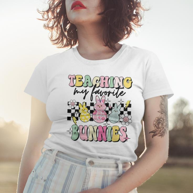 Teaching My Favorite Bunnies Cute Teacher Funny Easter Day Women T-shirt Gifts for Her