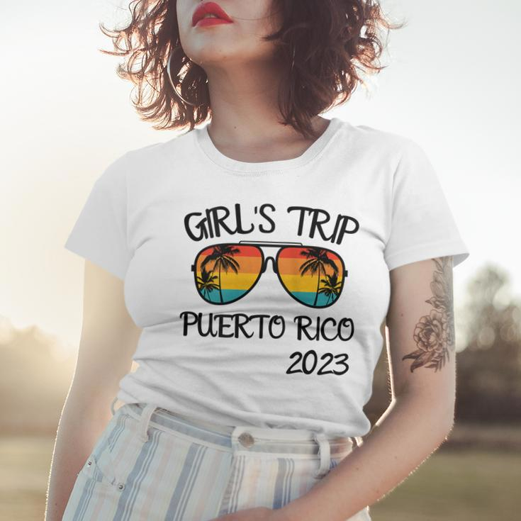 Womens Girls Trip Puerto Rico 2023 Sunglasses Summer Vacation Women T-shirt Gifts for Her