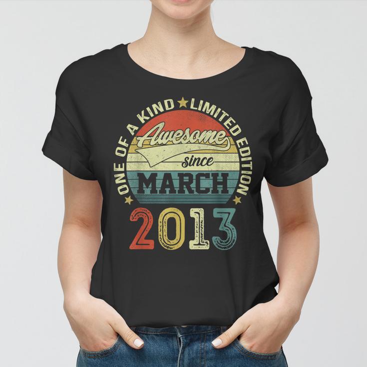 10 Geburtstag Geschenke Junge Awesome Since März 2013 Frauen Tshirt