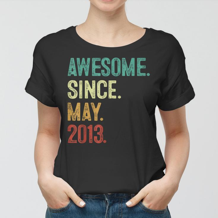 10 Years Old Awesome Since May 2013 10Th Birthday Women T-shirt