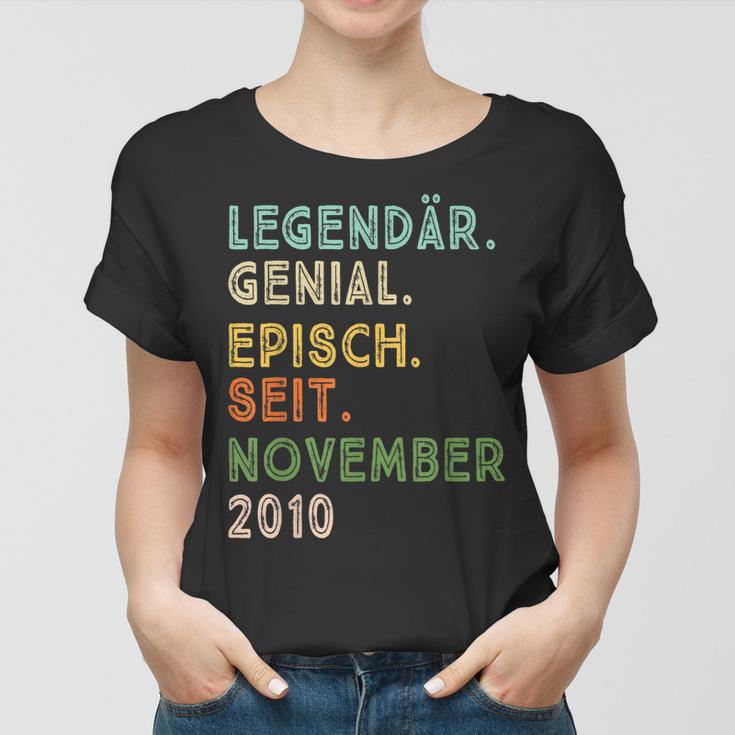 12 Geburtstag November Legendär Episch Seit 2010 Frauen Tshirt