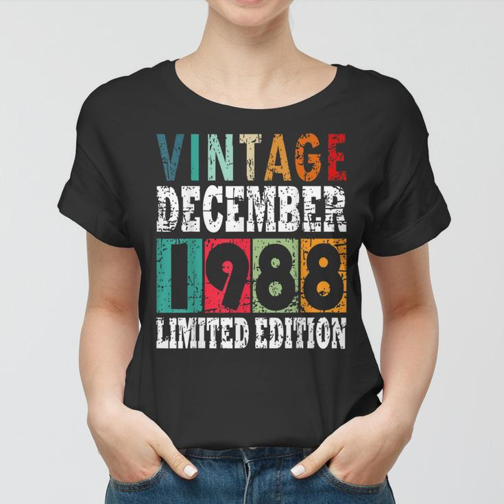 1988 Born In December Retro-Geschenkidee Frauen Tshirt