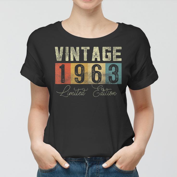 60 Year Old Gifts Made In 1963 Vintage 60Th Birthday Retro V2 Women T ...