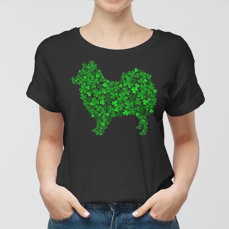 Pomeranian Dog Shamrock Leaf St Patrick Day  Women T-shirt