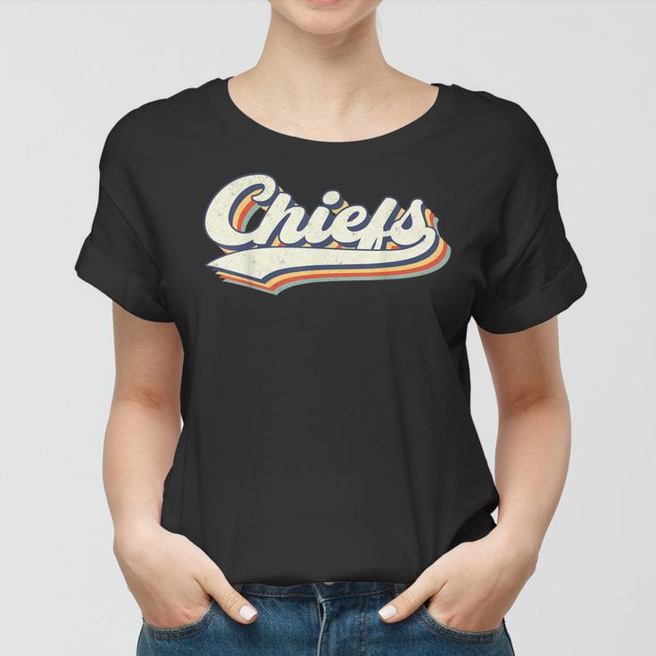 Chiefs Name Personalized Vintage Retro Chiefs Sport Name  Women T-shirt