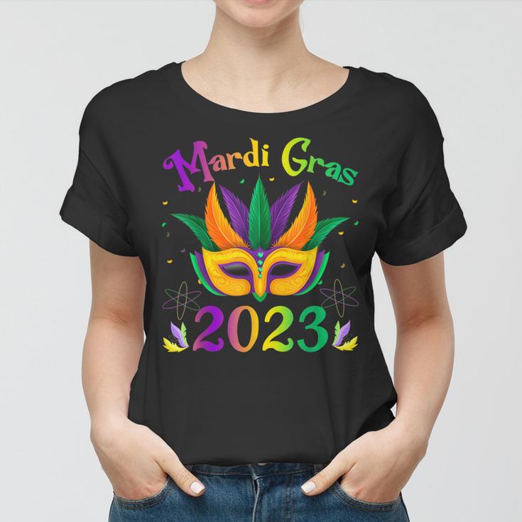 Mardi Gras 2023 Costume With Mask  Women T-shirt