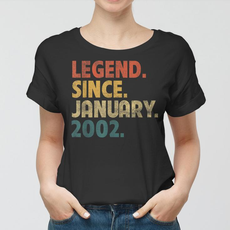 21 Year Old Gift Legend Since January 2002 21St Birthday V2 Women T-shirt