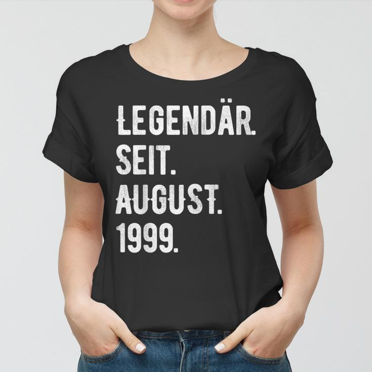24 Geburtstag Geschenk 24 Jahre Legendär Seit August 1999 Frauen Tshirt