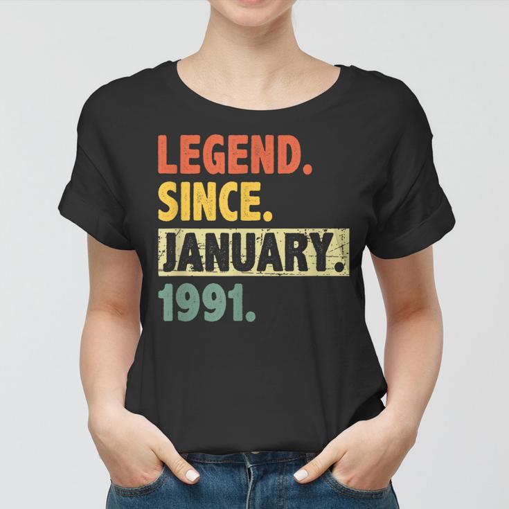 32 Geburtstag Legende Seit Januar 1991 32 Jahre Alt Frauen Tshirt