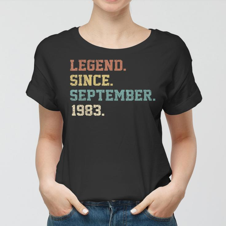 39. Geburtstag Frauen Tshirt – Legende Seit September 1983