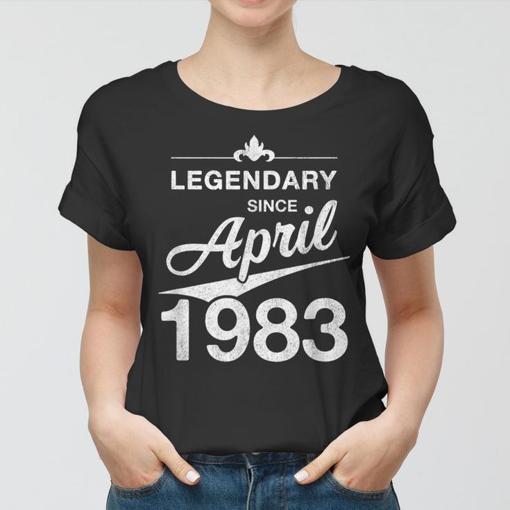 40 Geburtstag 40 Jahre Alt Legendär Seit April 1983 V2 Frauen Tshirt