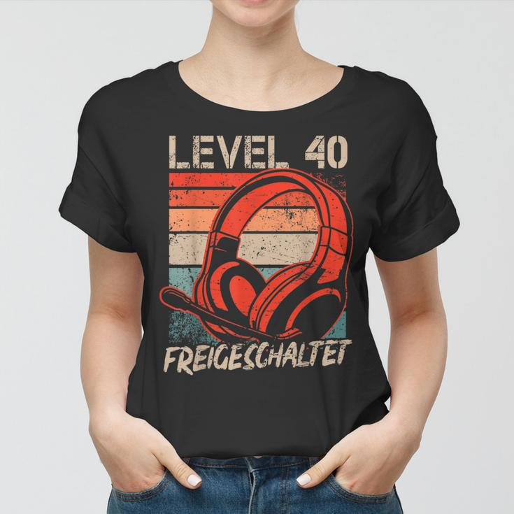 40 Geburtstag Jungen Video Gamer Level 40 Unlocked Männer Frauen Tshirt