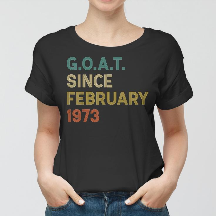 49 Geburtstag 49 Jahre Alte Ziege Seit Februar 1973 Frauen Tshirt