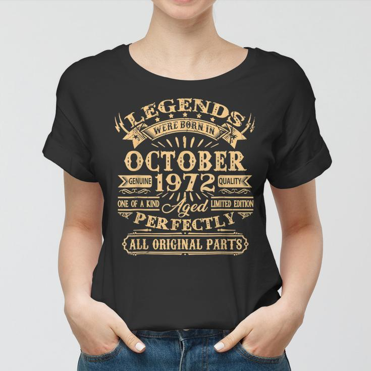 50 Geburtstag Mann Oktober 1972 50 Jahre Lustig Geschenk Frauen Tshirt