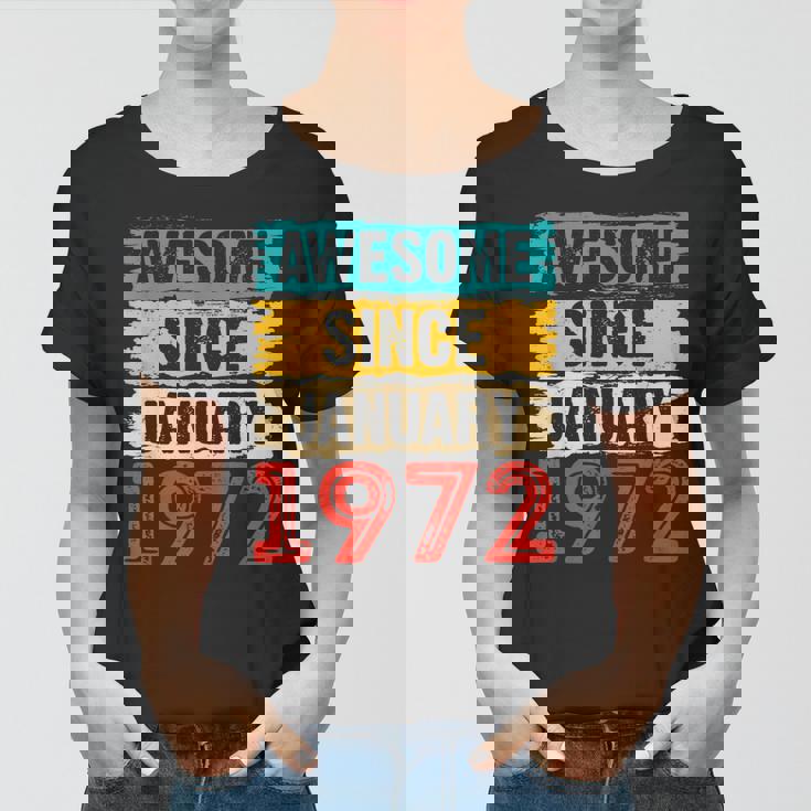 51 Year Old Awesome Since Januar 1972 51 Geburtstag Geschenke Frauen Tshirt