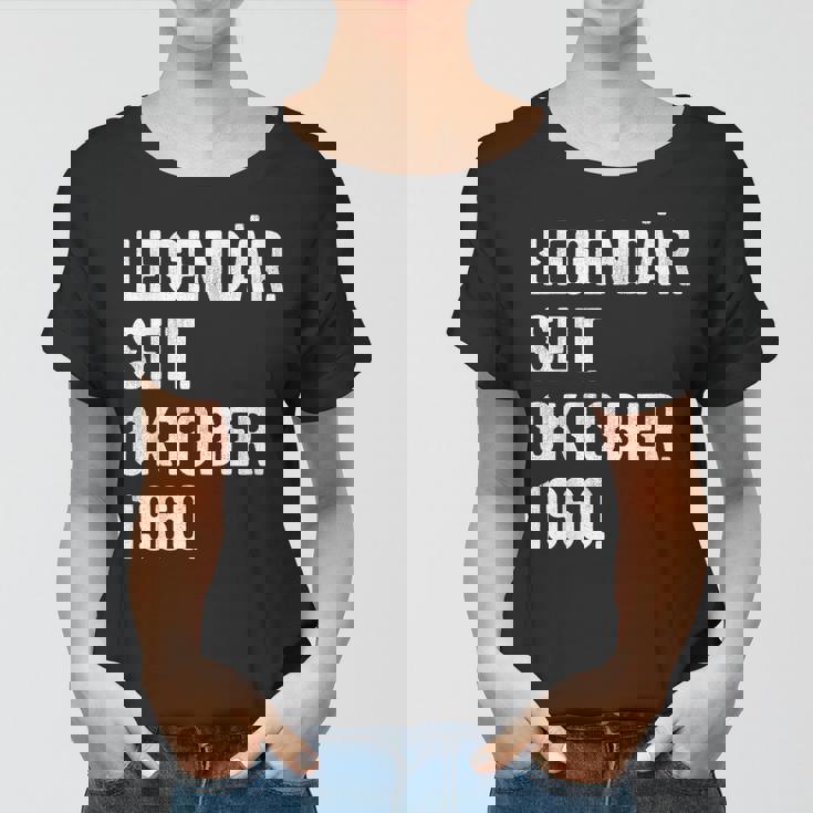 63 Geburtstag Geschenk 63 Jahre Legendär Seit Oktober 1960 Frauen Tshirt