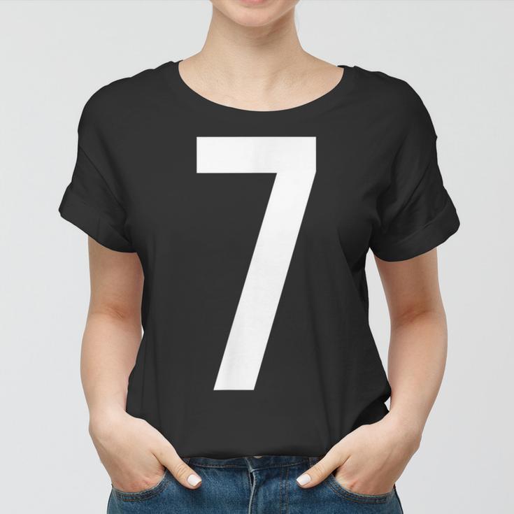 7 Zahlen Buchstaben Symbol Alphabet Initiale Frauen Tshirt