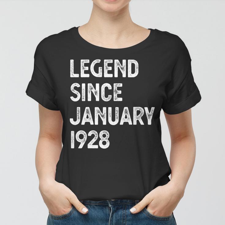 95 Geburtstag Männer Frauen Legende Seit Januar 1928 Langarm Frauen Tshirt