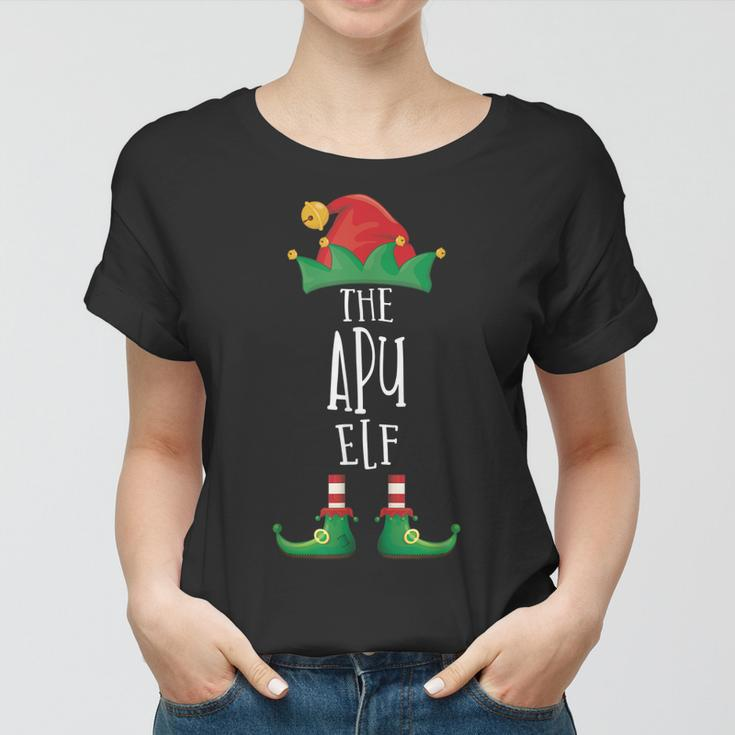 Apu Elf Lustige Familie Passende Gruppe Weihnachten Party Elf Frauen Tshirt
