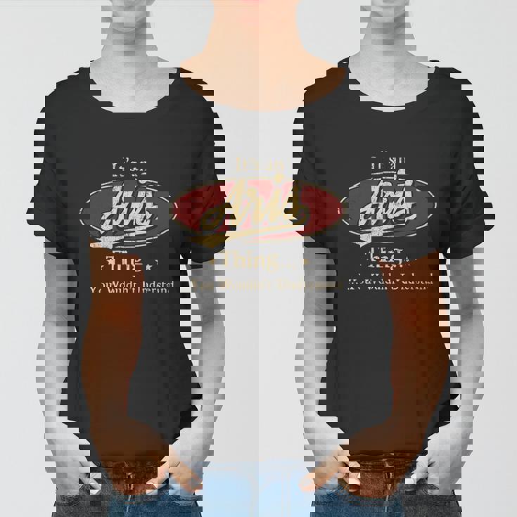 Aris Name Aris Family Name Crest Women T-shirt