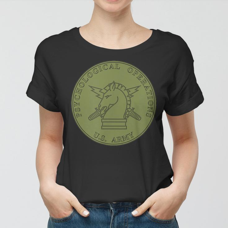 Army Psychological Operations Psyop Branch Od Green Women T-shirt