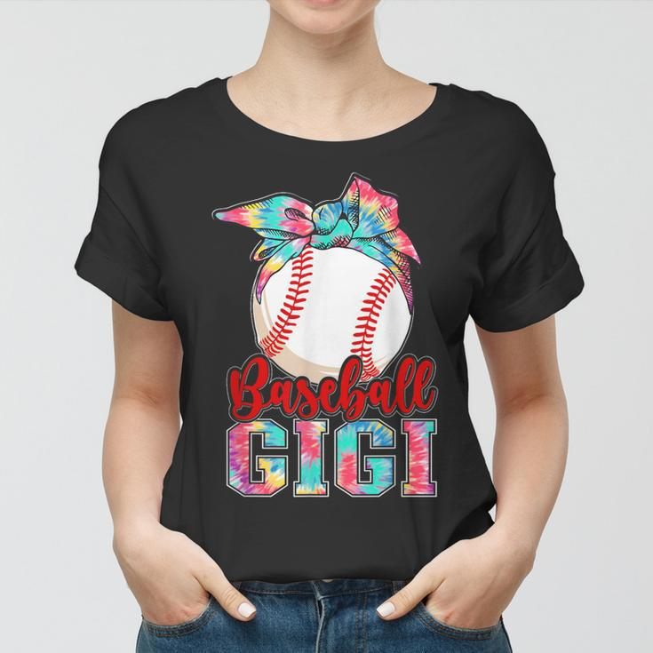 Baseball Gigi Cute Tie Dye Baseball Player And Fans Women T-shirt