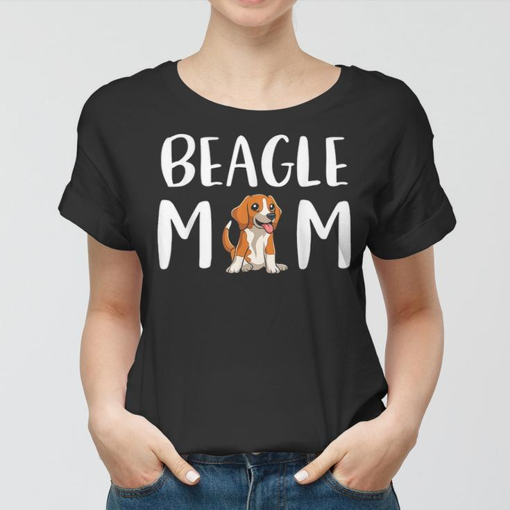Beagle Mom Cute Beagle Art Graphic Beagle Dog Mom Women T-shirt