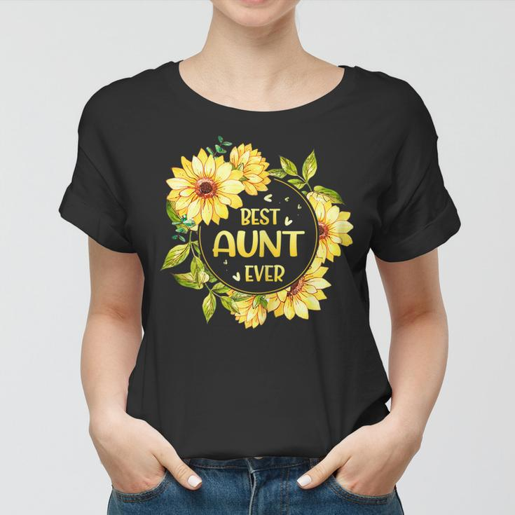 Best Aunt Ever Mothers Day Gift Aunt Sunflower Mom Gift For Womens Women T-shirt