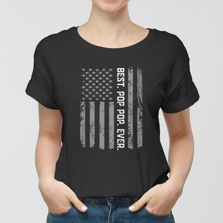Best Pop Pop Ever Vintage American Flag Shirt For Dad Papa V2 Women T-shirt