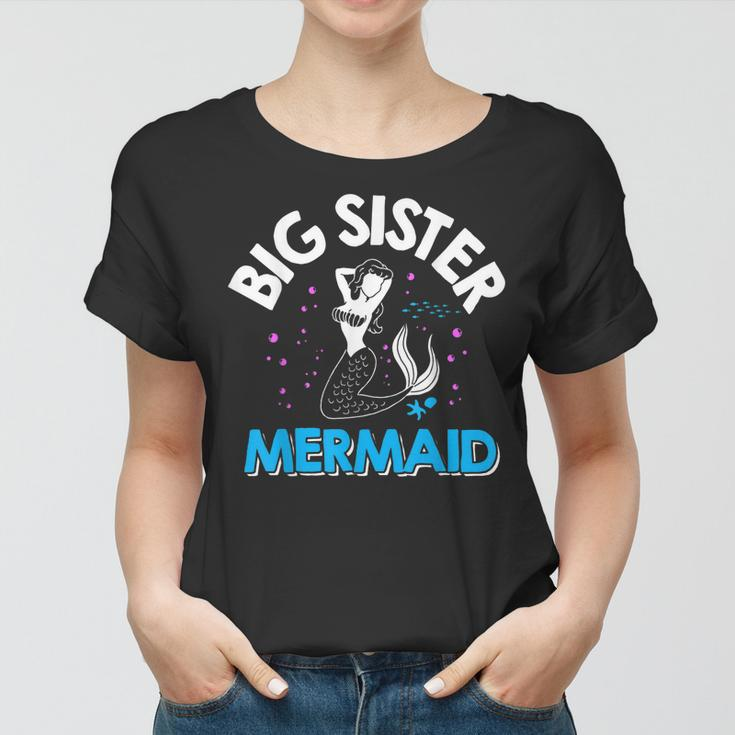 Big Sister Mermaid Matching Family Women T-shirt