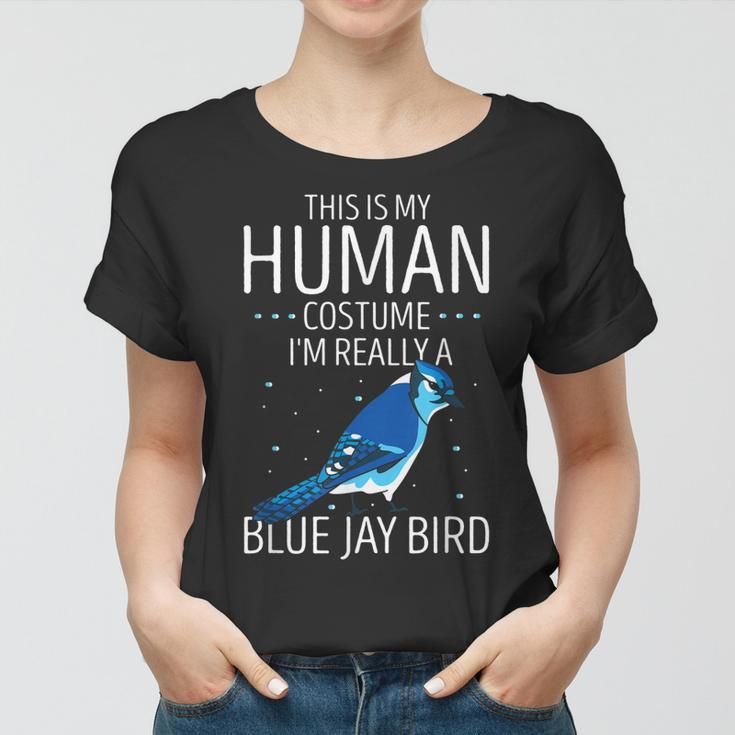 Blauhäher Menschliches Kostüm Frauen Tshirt, Stellers Jay Tierisches Design