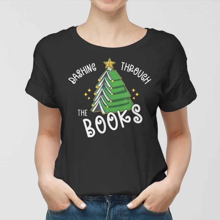 Book Lover Christmas Tree Holiday Reading  Love To Read  Women T-shirt
