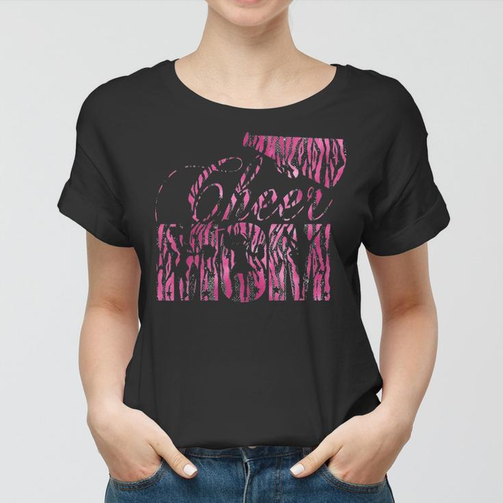 Cheer Mom Cheerleader Daughter Pink Black Tiger Women T-shirt