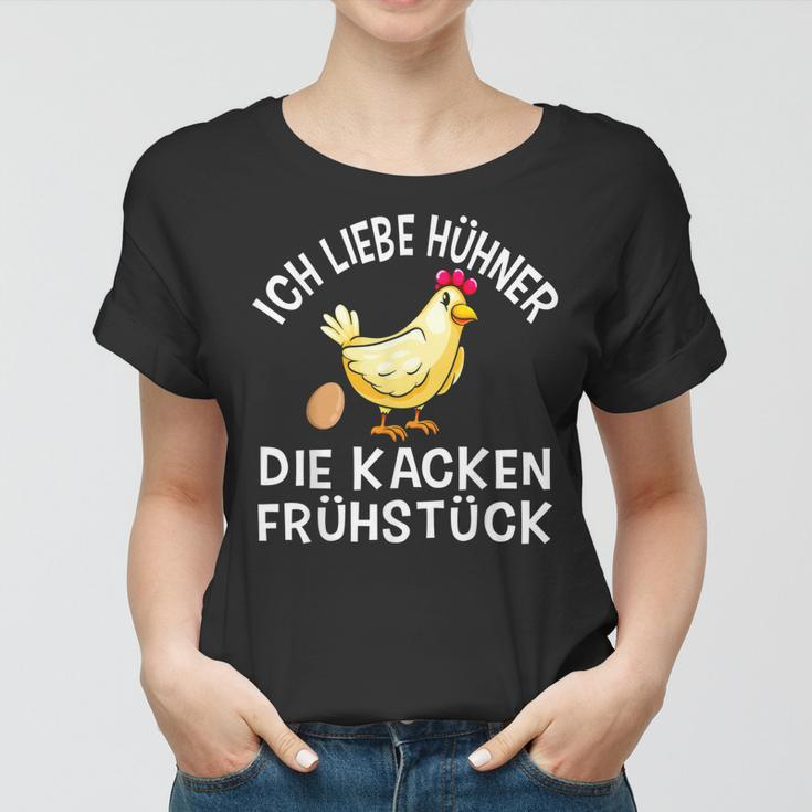 Chicken Spruch Bäuerin Bauern Huhn Henne Hahn Hühner Frauen Tshirt